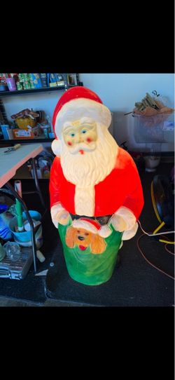 Vintage life size blow mold Santa