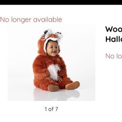 Pottery barn baby fox Costume new with tags