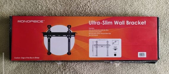 TV Monoprice Ultra Slim Wall Bracket New-Open Box