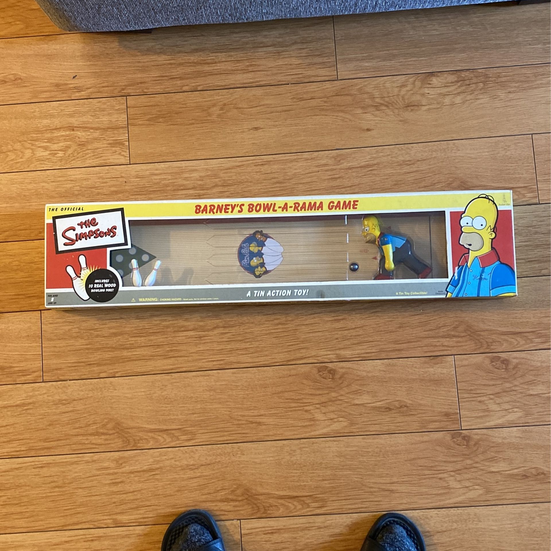 The Simpsons Barney's Bowl-A-Rama Game Tin Action Toy. Vintage Toy