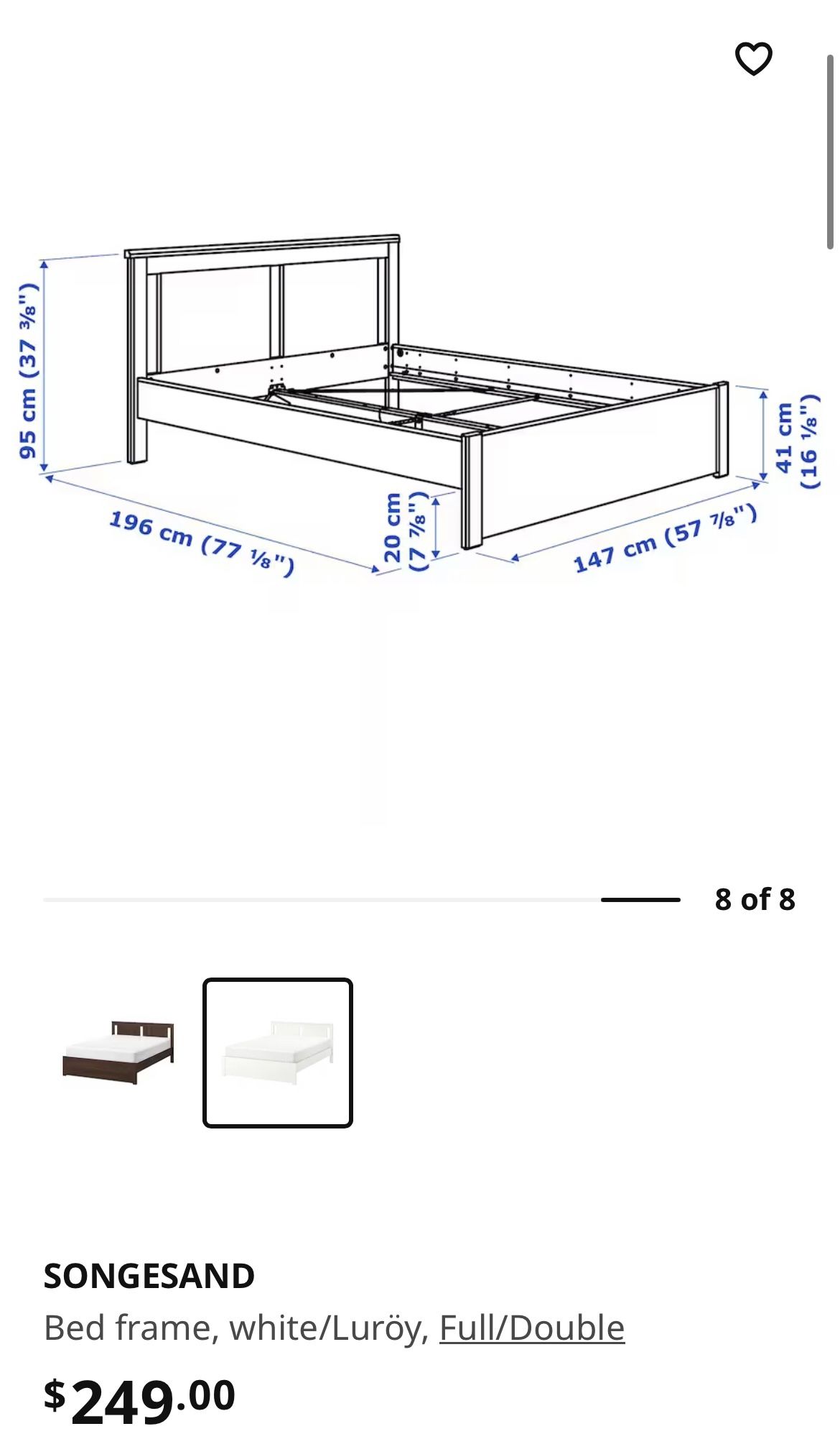 Malm Full Bed Frame Dimensions