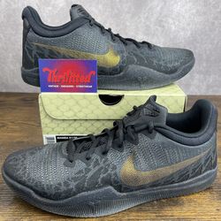 Nike Mamba Rage Gold Stars Size 12 908972-099 Men’s Basketball Sneakers Black OG Rare