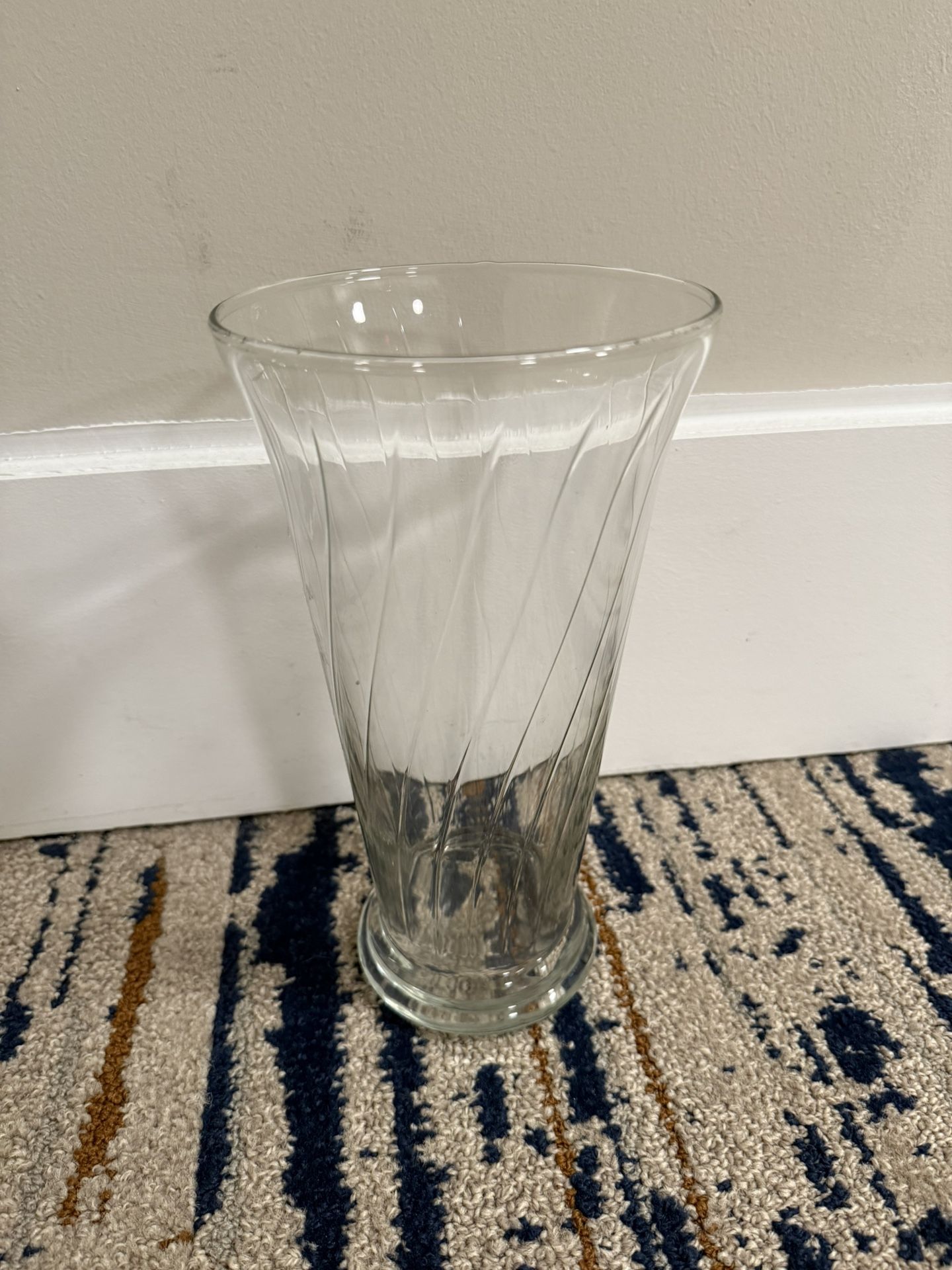 Clear crystal vase 10 inches