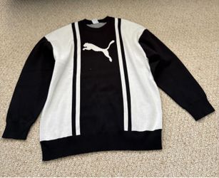 Puma Black and White Crewneck Sweatshirt