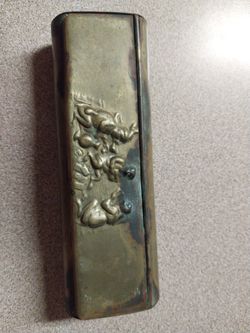 Neoclassical Bronze Box With Relief Carving