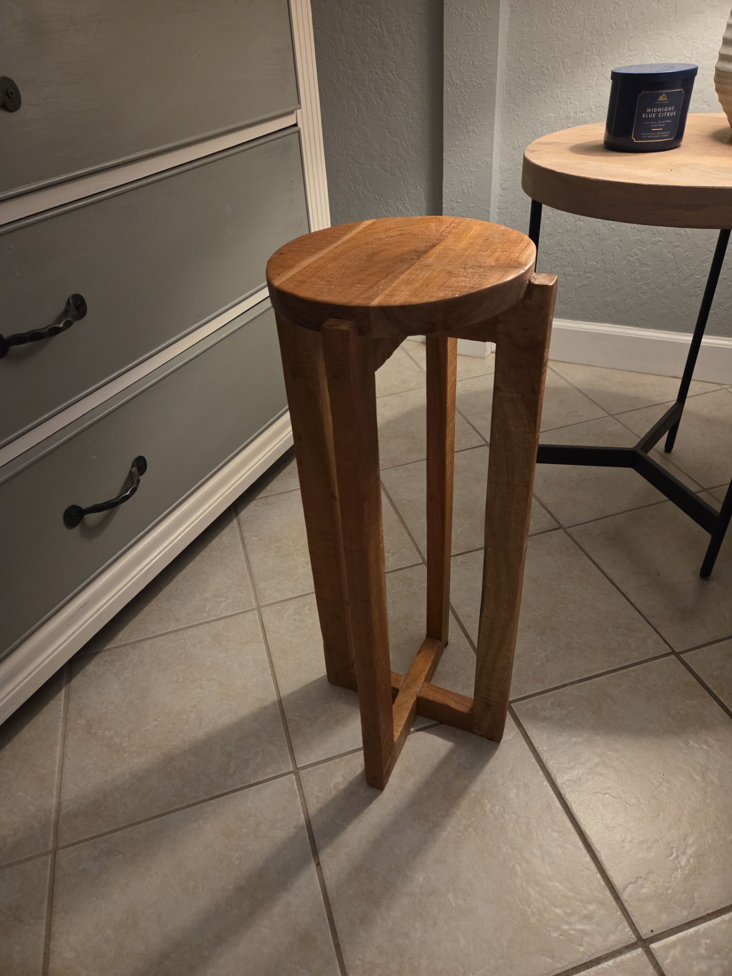 Wood plant stand or side table