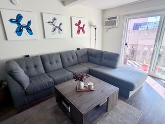 Living Spaces Gray Sectional Sofa - $550 OBO 🛋️