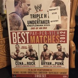 Triple H Vs Undertaker Best Matches 2012 3 Dvd Set  (new)