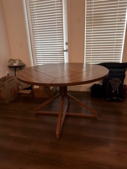 Round Wood Dining Table – 47” Diameter