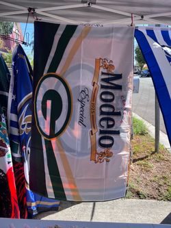 Used Packers  flags size 5’x3’