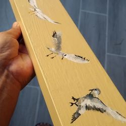 SeaBird Wood Acrylic Canvas Wall Decor Painting