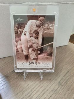 Leaf Babe Ruth Baseball Card in Case