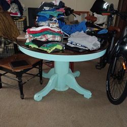 Vintage Round Farm Table  Obo