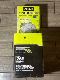 ryobi ONE+ HP 18V Brushless Cordless 6-1/2 in. Track Saw Kit with 4.0 Ah HIGH PERFORMANCE Battery and Charger (new)