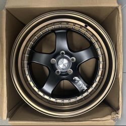 Brand New 18” Bronze Staggered Work Style Wheels – 5x114.3 | Fits Mustang, 350Z, G37, Civic, & More