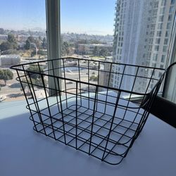 Black Metal Wire Basket