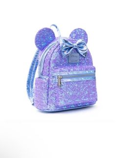 Loungefly purple sequin Minnie Mouse backpack