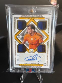 Iker Casillas Cornerstones Auto Quad Patch Card 10/10