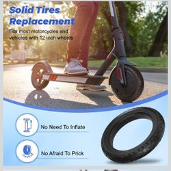 2PCS 12 Inch Solid Tires, Scooter Replacement Wheels, 12 1/2x2 1/4(57-203) for Electric Bike Scooter 12.5x2.5 Solid Tyres