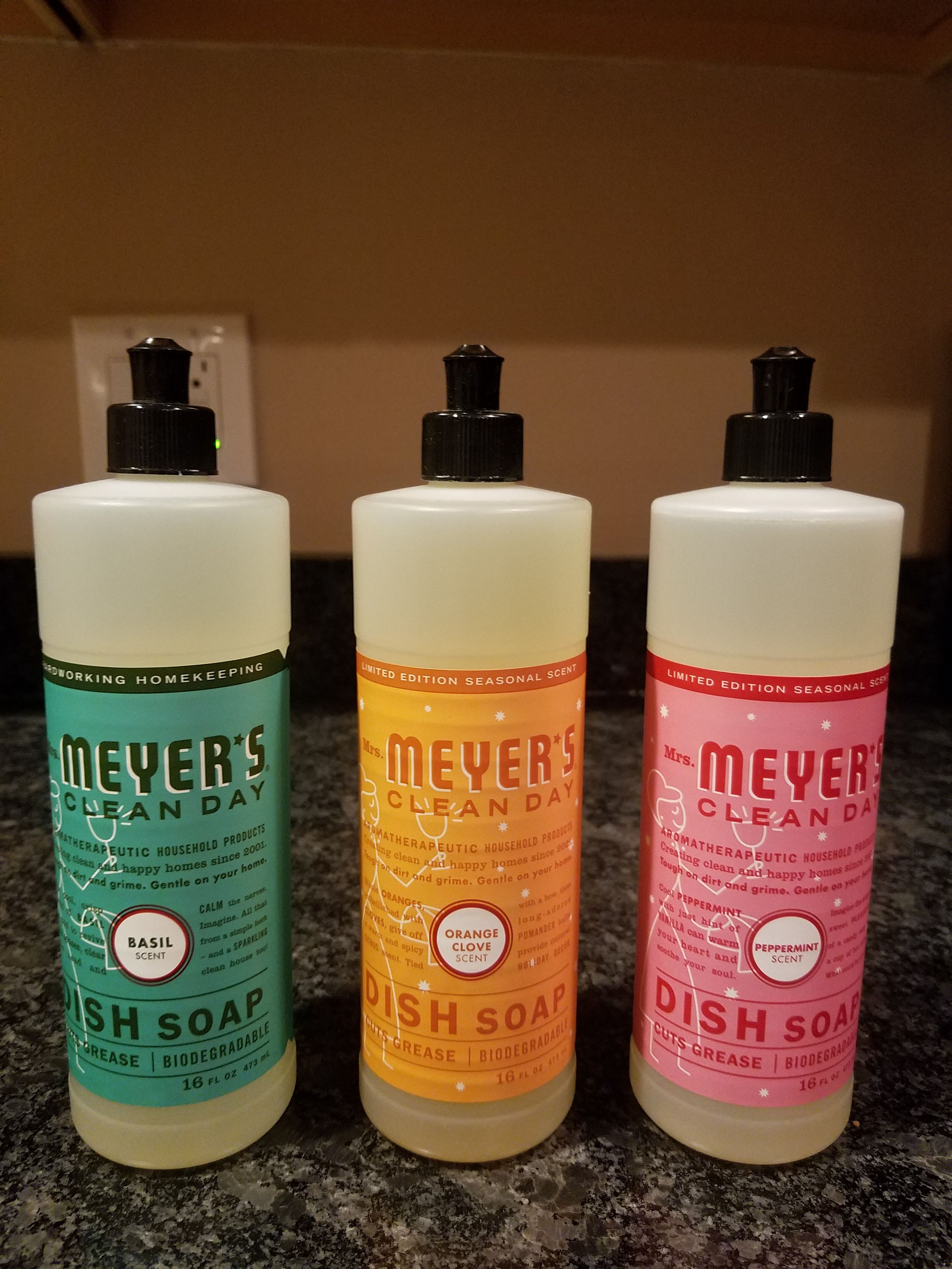 NEW Mrs. Meyer dish soap set