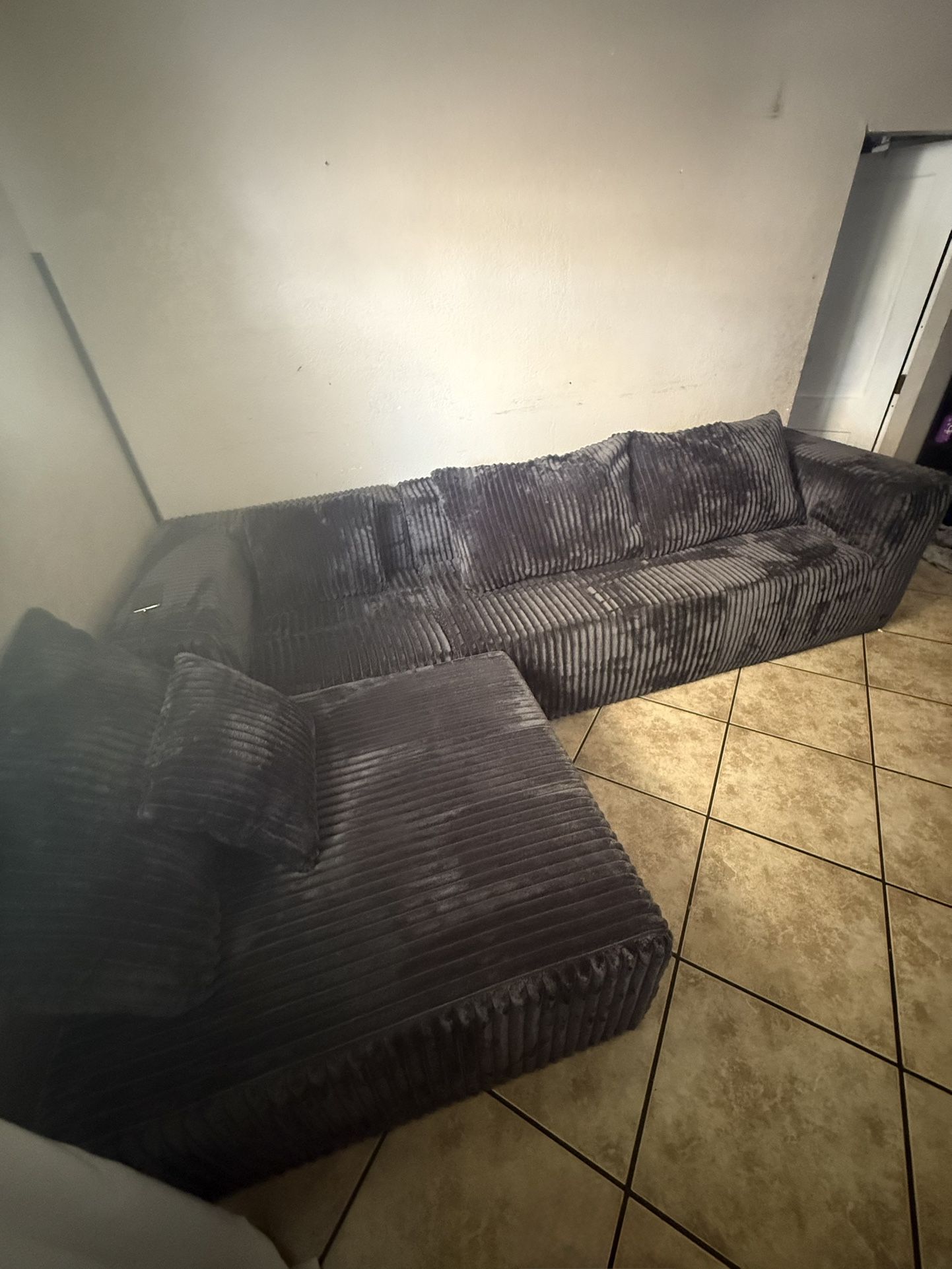 Black Soft Boneless Couch