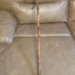 Wood Walking Sticks & Canes 48” Tall W/Engraved Design On Top End