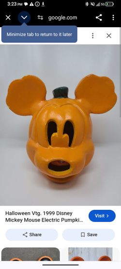 Disney Mickey Mouse Halloween Pumpkin Figure
