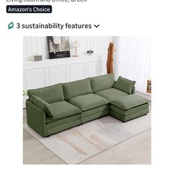 Green modular couch