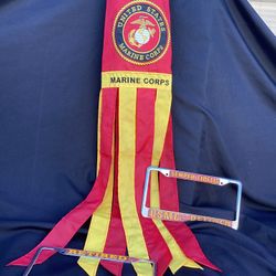 United States Marine Corps License Plates And Windsock