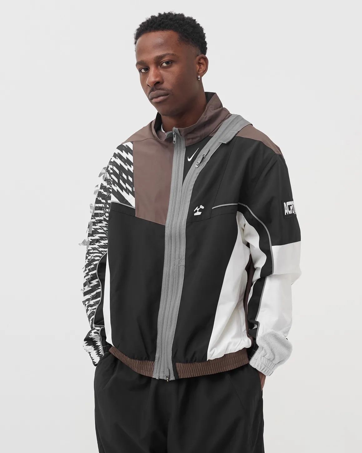 Acronym x Nike Woven Jacket Men’s Size Large BNWT CU0465-100 Black/brown/white