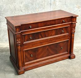 Elegant Vintage Wood & MDF Accent Chest Cabinet Cherry Finish 42” Wide