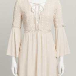 Ivory Boho Mini Dress