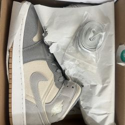 Brand New Jordan 1 Mid “Coconut Milk” Size 4.5Y
