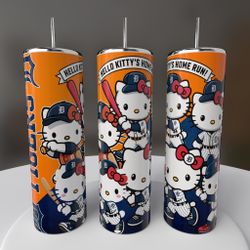 Detroit Tigers Hello Kitty Baseball Tumbler