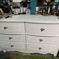 Princess Bed, Dresser, Mirror 