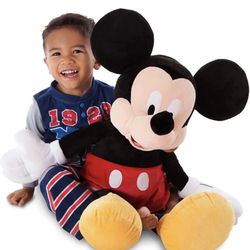 Disney Mickey Mouse Plush Large Stuff Teddy Bear 26” Long Disneyland Kids New
