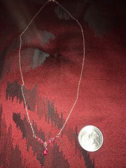 Real Ruby real 14k white gold