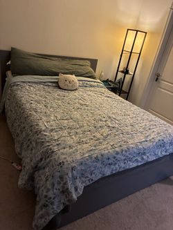 IKEA Gray Queen Bed Frame - MALM