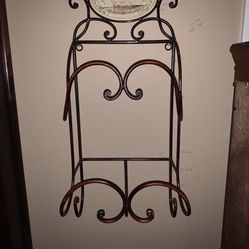 Metal Bathroom Wall Decor Towel Rack