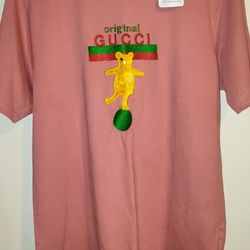 NWT Men's Embroidered Gucci Shirt Size XL 
