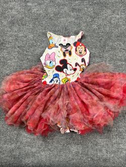 Ari Tutus Disney Mickey & Friends Tutu Leotard Dress Girls 7T Red Tulle