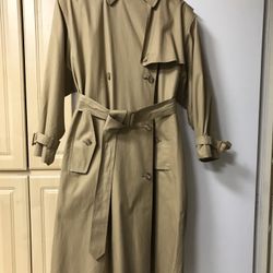 Vintage Womens Petite 8, Beige Trench coat Japan