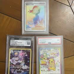 3 Psa Slabs Pokemon Cards For 40$
