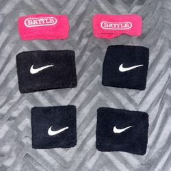 Nike black arm bands & Battle pink arm bands