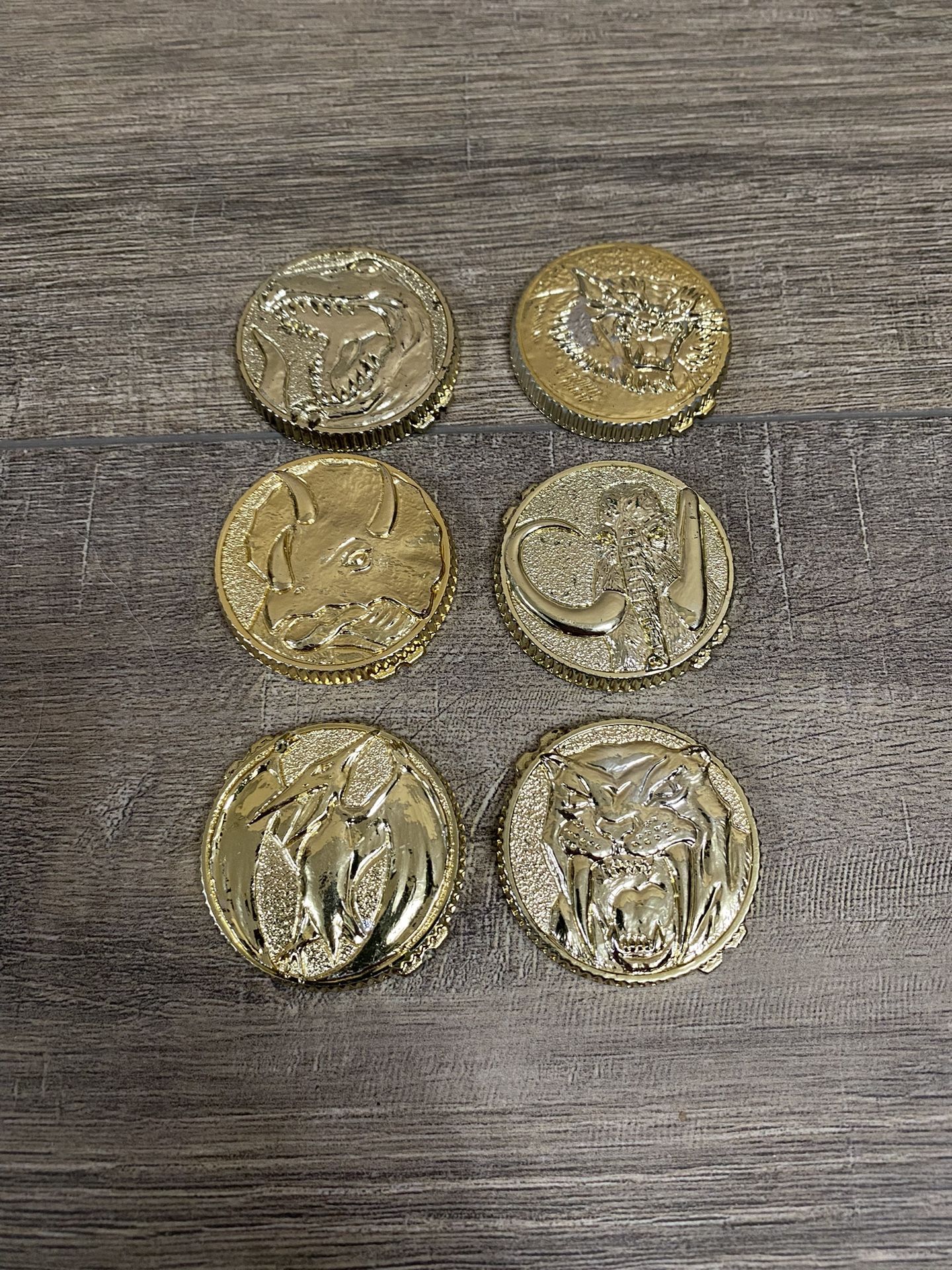 Vintage 1993 Mighty Morphin Power Rangers Vintage Morpher Coins Set of 6