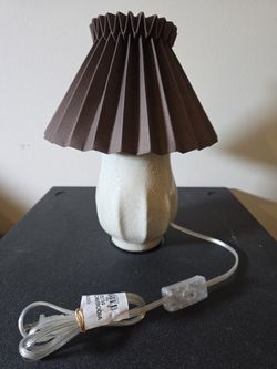 Ceramic Table Lamp with Pleated Shade