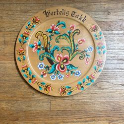 13 1/2" Wooden Tile Tray