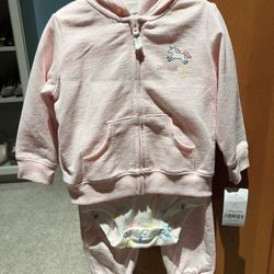 Carter’s 12M Unicorn Hoodie 3 Piece