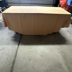 Round Dark Gold Tablecloth