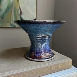 Handcrafted Pedestal Decorative Bowl ( H6" )  firm on price 